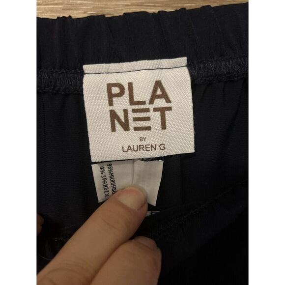 PLANET by Lauren G Navy Blue Stretch Comforter Relaxed Pants Size 2 M 10-12 - Picture 5 of 8